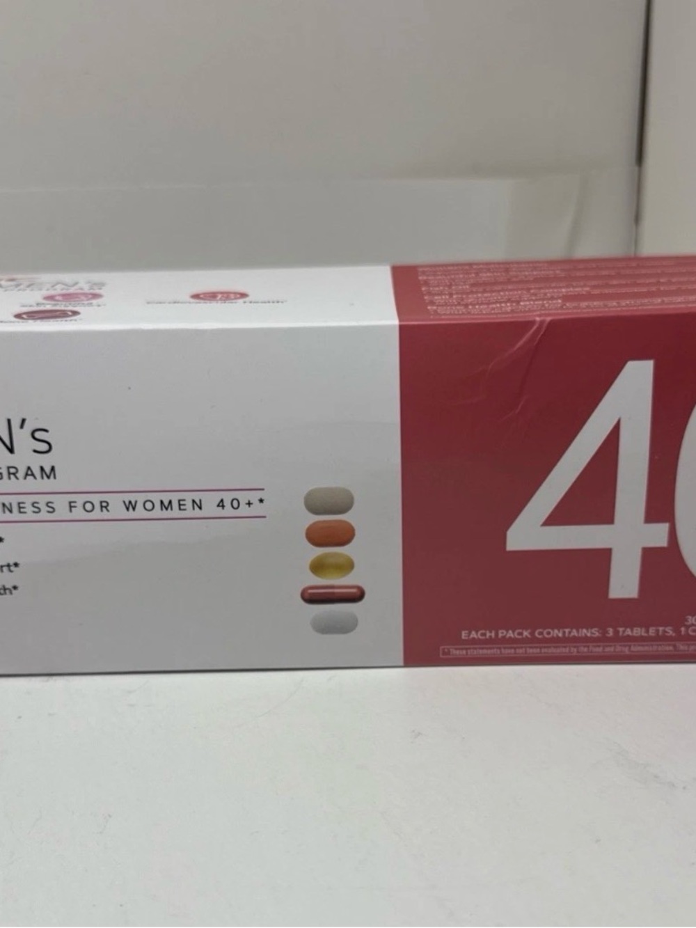 Women’s 40+ Daily Supplement Pack - Pink & White Box